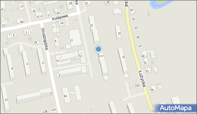 Dobre Miasto, Grudziądzka, 17, mapa Dobre Miasto