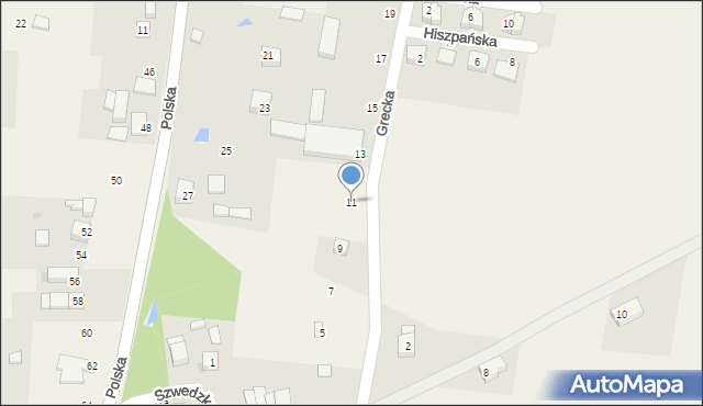 Dobroszów Oleśnicki, Grecka, 11, mapa Dobroszów Oleśnicki