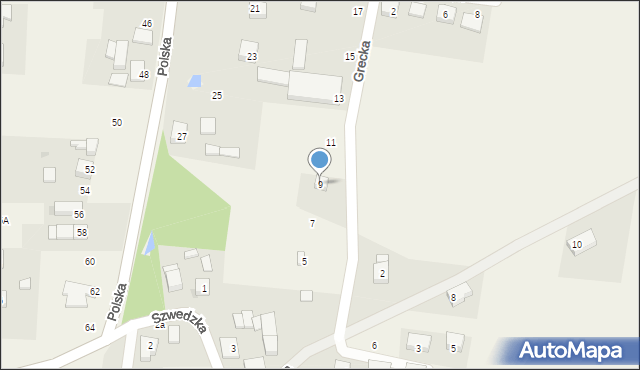 Dobroszów Oleśnicki, Grecka, 9, mapa Dobroszów Oleśnicki