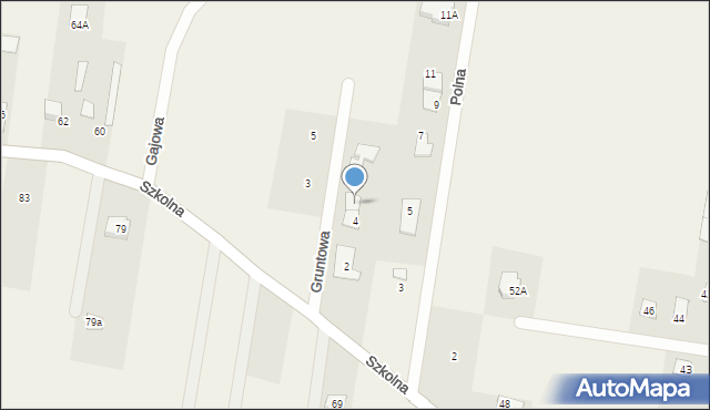 Dobrzyniewo Duże, Gruntowa, 4A, mapa Dobrzyniewo Duże