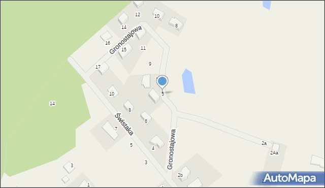 Dołuje, Gronostajowa, 5, mapa Dołuje