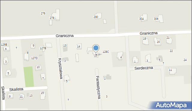 Dominów, Graniczna, 15, mapa Dominów