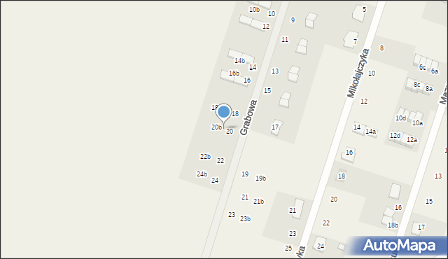 Dominowo, Grabowa, 20a, mapa Dominowo