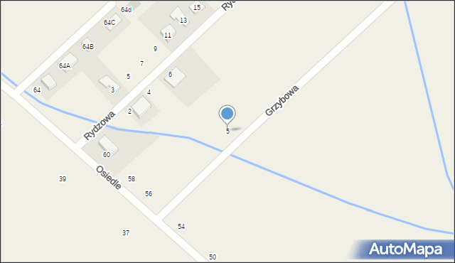 Dopiewiec, Grzybowa, 5, mapa Dopiewiec