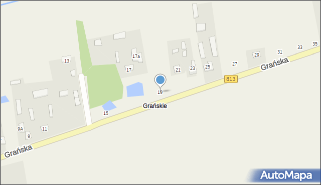 Drelów, Grańska, 19, mapa Drelów