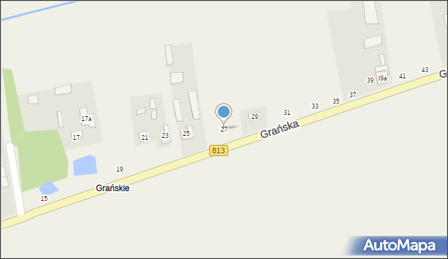Drelów, Grańska, 27, mapa Drelów