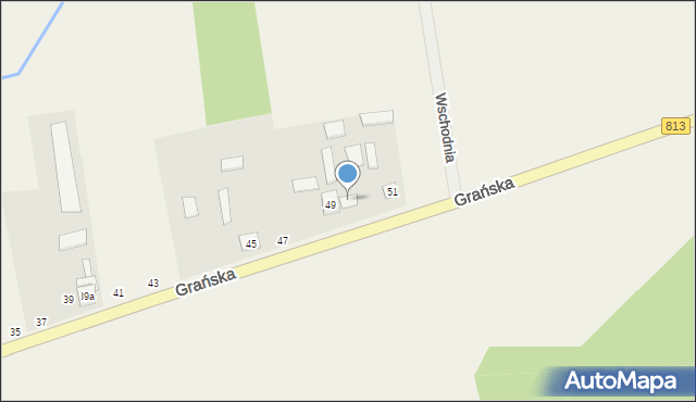 Drelów, Grańska, 49a, mapa Drelów