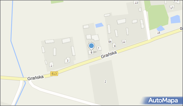 Drelów, Grańska, 5, mapa Drelów