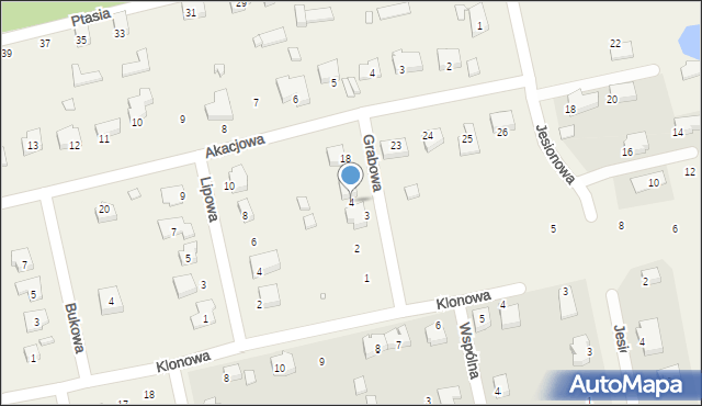 Droszków, Grabowa, 4, mapa Droszków