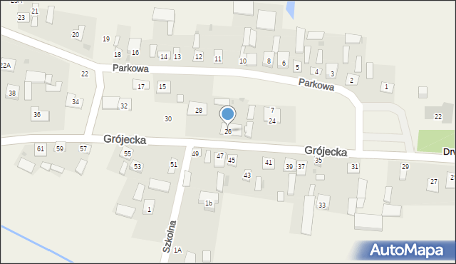 Drwalew, Grójecka, 26, mapa Drwalew