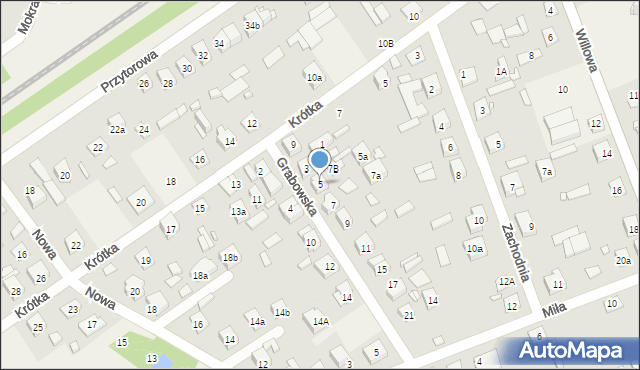 Duczki, Grabowska, 5, mapa Duczki