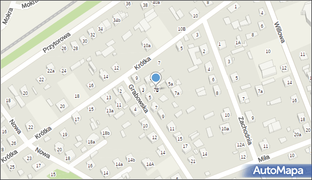 Duczki, Grabowska, 7B, mapa Duczki