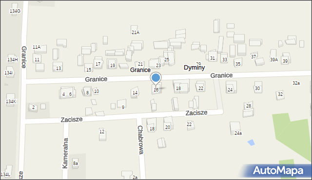 Dyminy, Granice, 16, mapa Dyminy