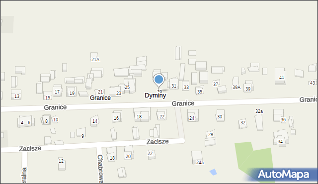 Dyminy, Granice, 29, mapa Dyminy