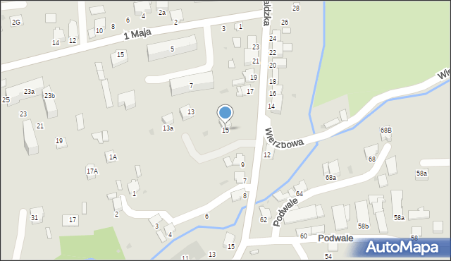 Dynów, Grunwaldzka, 15, mapa Dynów