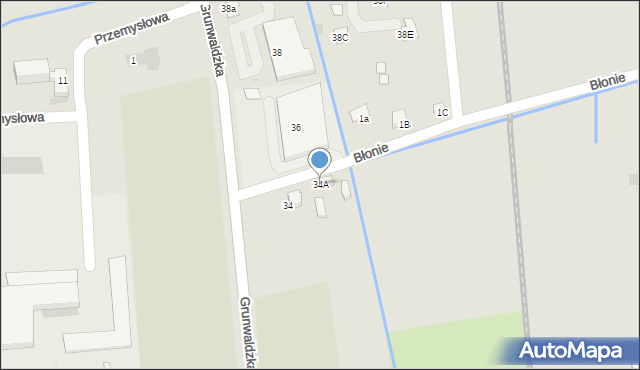 Dynów, Grunwaldzka, 34A, mapa Dynów