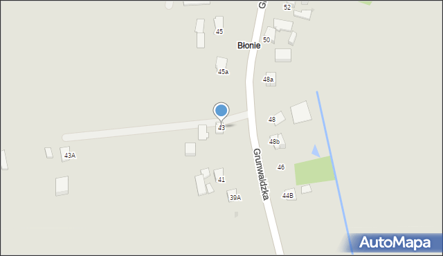 Dynów, Grunwaldzka, 43, mapa Dynów