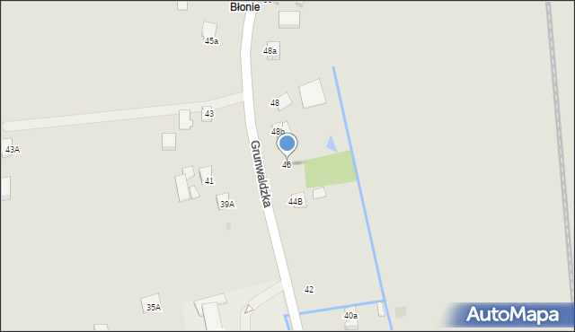 Dynów, Grunwaldzka, 46, mapa Dynów