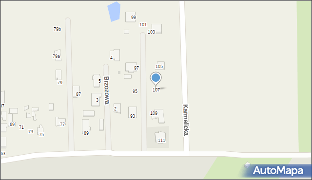 Dys, Graniczna, 107, mapa Dys