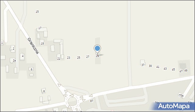 Dys, Graniczna, 29, mapa Dys