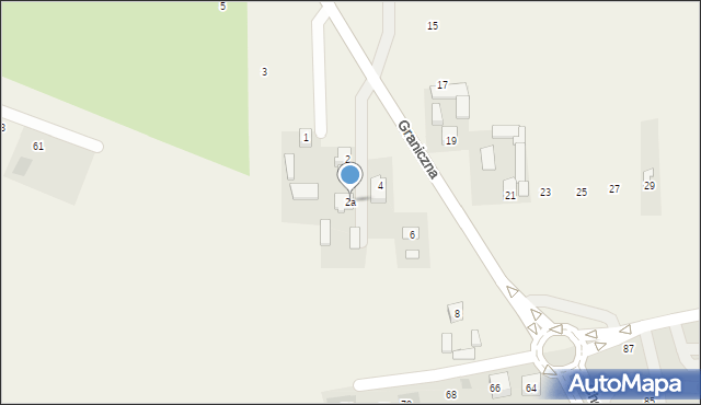 Dys, Graniczna, 2a, mapa Dys