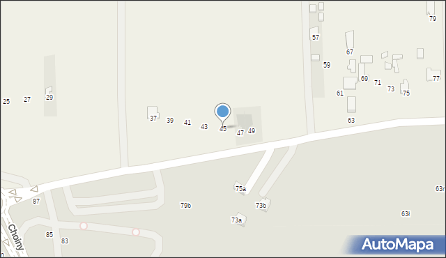Dys, Graniczna, 45, mapa Dys