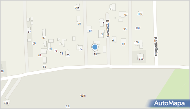 Dys, Graniczna, 89, mapa Dys