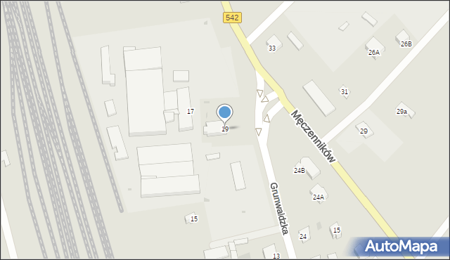 Działdowo, Grunwaldzka, 19, mapa Działdowo