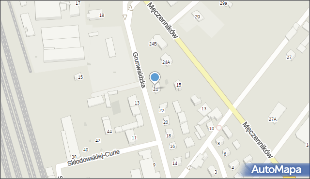 Działdowo, Grunwaldzka, 24, mapa Działdowo