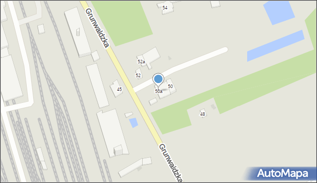 Działdowo, Grunwaldzka, 50a, mapa Działdowo
