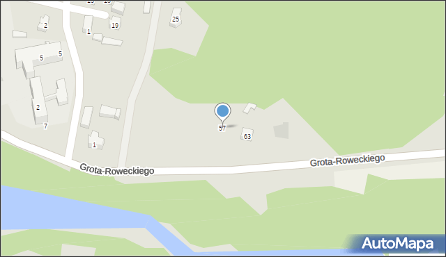 Działoszyn, Grota-Roweckiego Stefana, gen., 57, mapa Działoszyn