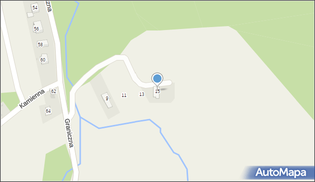 Dzięgielów, Graniczna, 15, mapa Dzięgielów