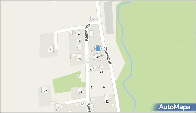 Dzięgielów, Graniczna, 26, mapa Dzięgielów