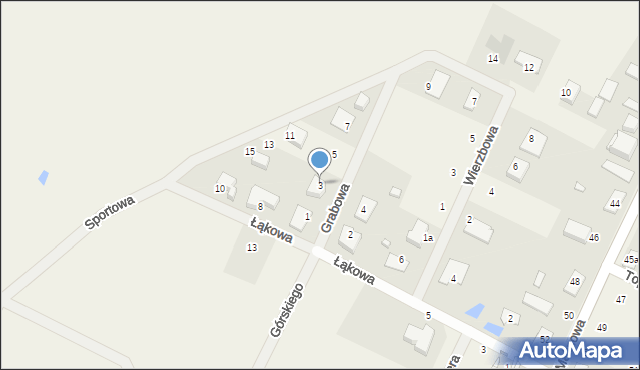 Dziemionna, Grabowa, 3, mapa Dziemionna