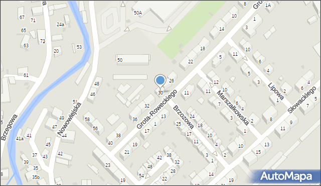 Dzierżoniów, Grota-Roweckiego Stefana, gen., 30, mapa Dzierżoniów