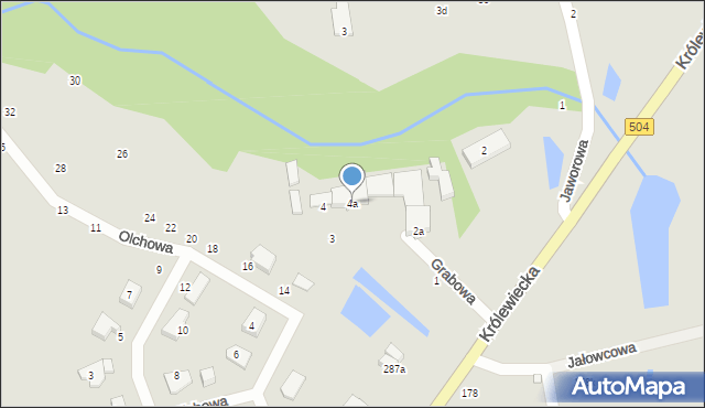 Elbląg, Grabowa, 4a, mapa Elbląga