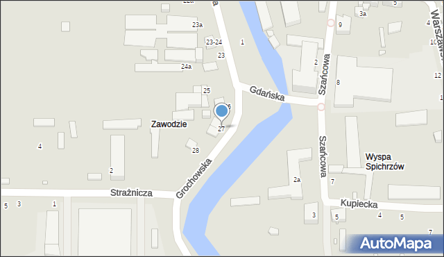 Elbląg, Grochowska, 27, mapa Elbląga