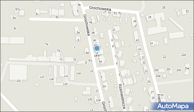 Elbląg, Grochowska, 4a-b, mapa Elbląga