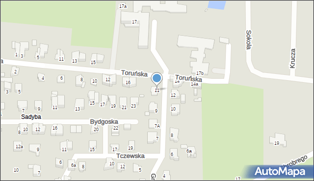 Elbląg, Grudziądzka, 11, mapa Elbląga