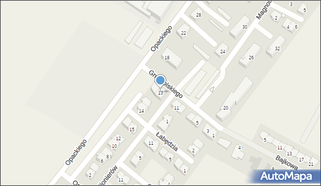 Falenty, Grocholskiego, 13, mapa Falenty