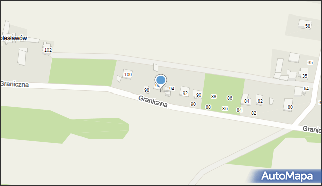 Feliksów, Graniczna, 96, mapa Feliksów