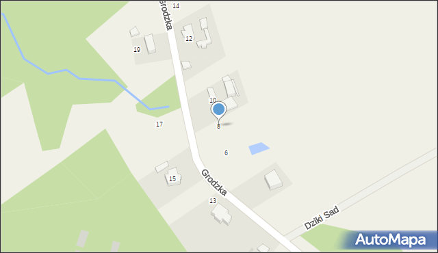 Gałęzinowo, Grodzka, 8, mapa Gałęzinowo