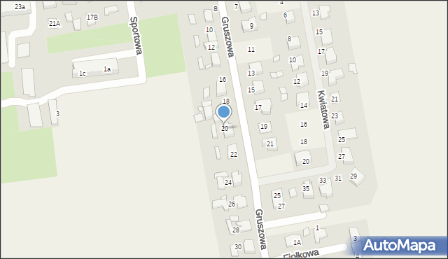 Gałowo, Gruszowa, 20, mapa Gałowo