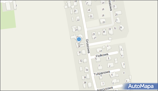 Gałowo, Gruszowa, 28, mapa Gałowo