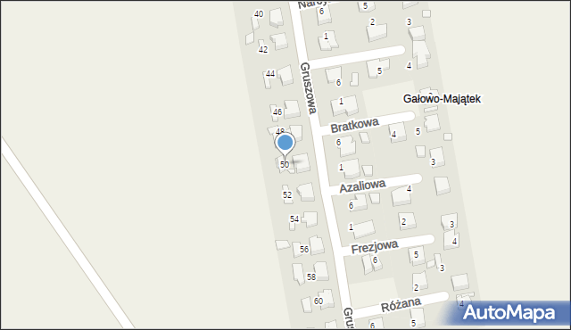 Gałowo, Gruszowa, 50, mapa Gałowo