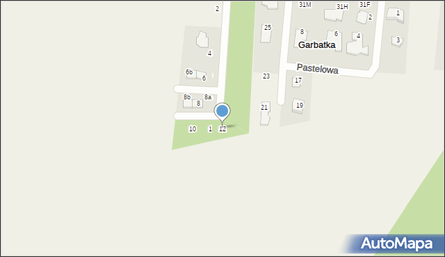 Garbatka, Grafitowa, 12, mapa Garbatka