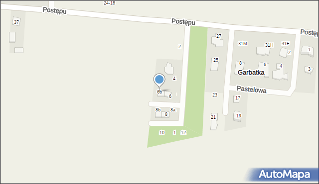 Garbatka, Grafitowa, 6b, mapa Garbatka