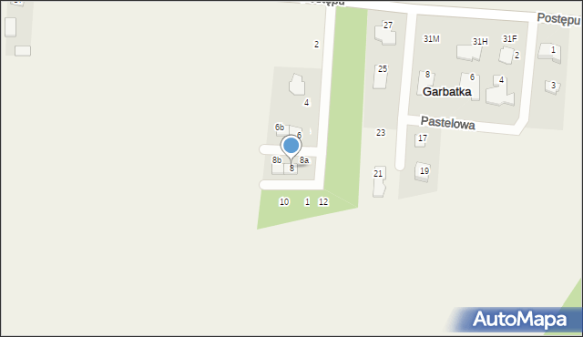 Garbatka, Grafitowa, 8, mapa Garbatka