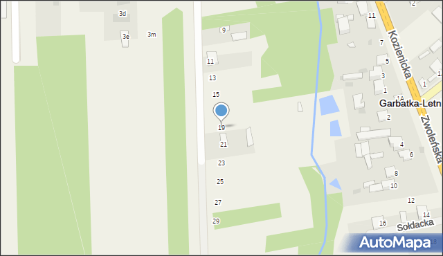 Garbatka-Letnisko, Graniczna, 19, mapa Garbatka-Letnisko