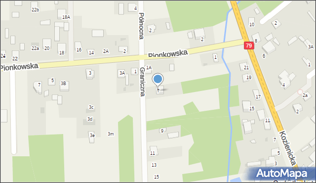 Garbatka-Letnisko, Graniczna, 7, mapa Garbatka-Letnisko